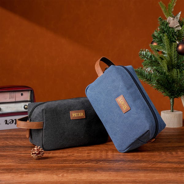 Personalized Men's Toiletry Bag – Custom Graduation Gift with Name