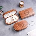 Personalized Birth Flower Wooden Jewelry Box, Custom Name Engraved Gift for Her