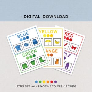 Color Matching Activity Educational Printable: Recognition & Sorting ...