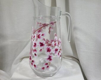 Cherry Blossom Hand Painted 57 oz. Pitcher