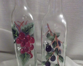 Grapes and Olive Cruets Set