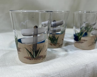 Set of 4 Beach Theme Shot Glasses