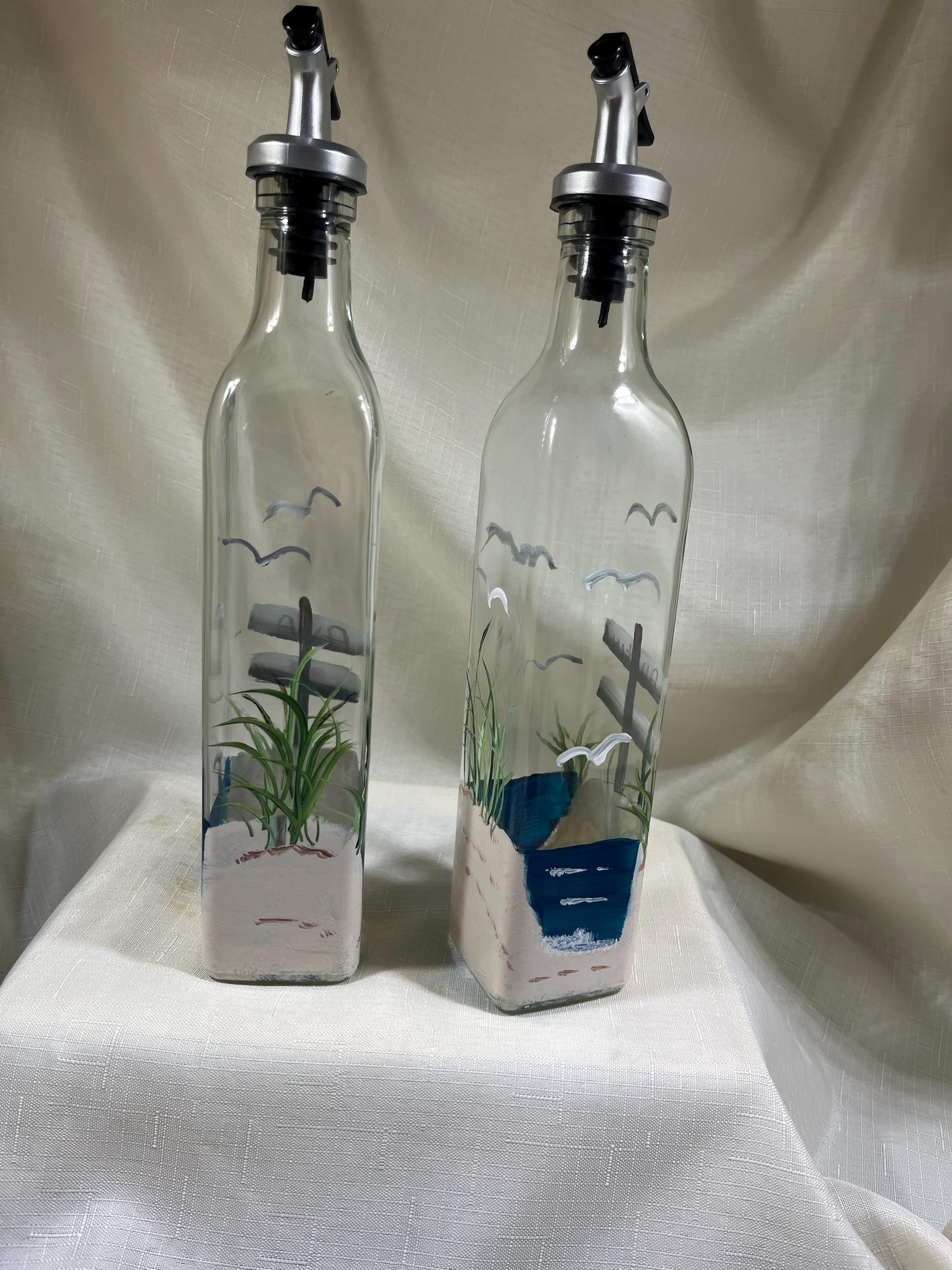 Beach Cruets Hand Painted With A Beach Sign to Personalize - Etsy