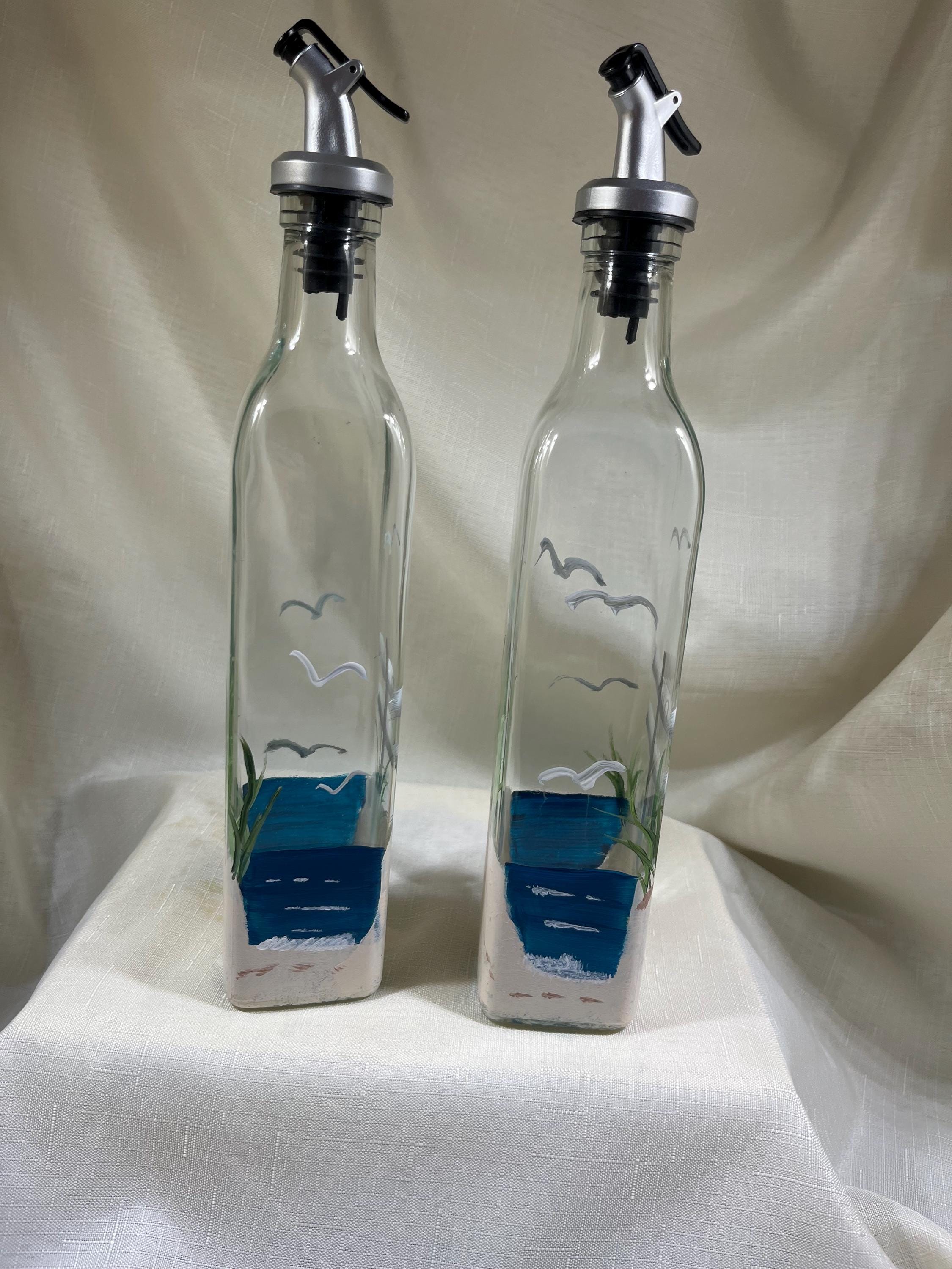 Beach Cruets Hand Painted With A Beach Sign to Personalize - Etsy
