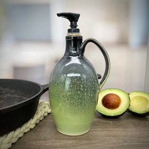 Green Gray and Black Lotion or Soap Dispenser