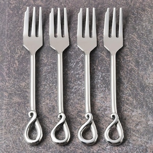 Twirl Polished Cake Fork 4 Pcs. Set
