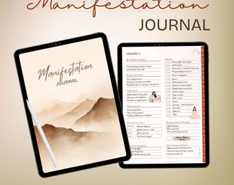Manifestation Digital Journal | Law of Attraction Planner for Daily Focus & Consistency | Vision Board PDF