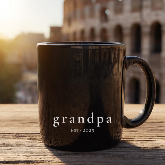 Custom Grandpa Mug · Personalized Grandparents Gift · Minimalist Grandma Mug · Pregnancy Reveal