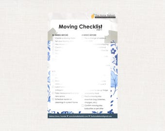 Digital Moving Checklist | Step-by-Step Move Guide | Instant PDF Download