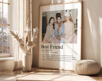 Impresión personalizada de definición de mejor amiga, póster personalizado de mejor amiga, regalo para mejor amiga, regalo para amiga, regalo para hermana