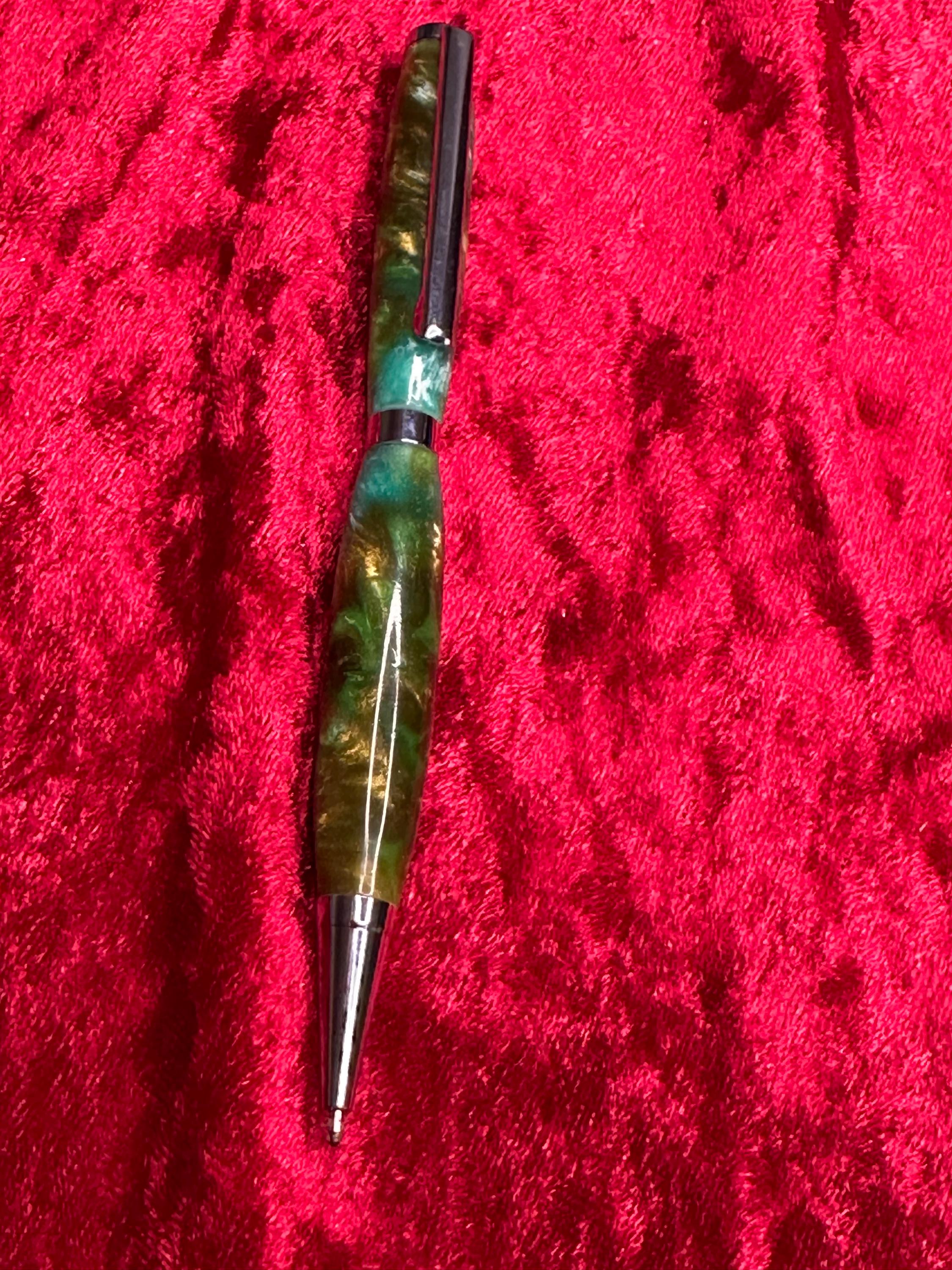 Handmade Epoxy Resin Ballpoint Pen, Refillable Galaxy Glitter - Etsy