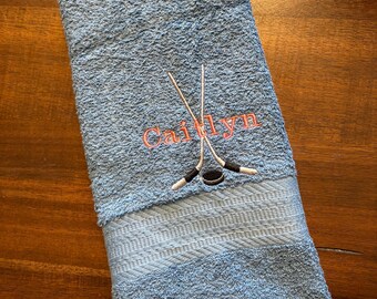 Hockey Embroidered Towel