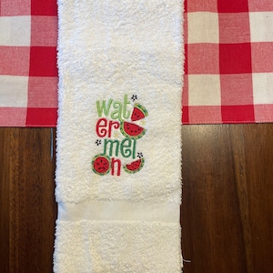 Watermelon Embroidered Towel
