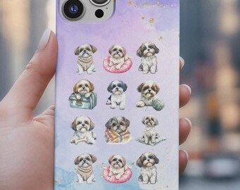 Purple Shih Tzu Cell Phone Case Shih Tzu Lover