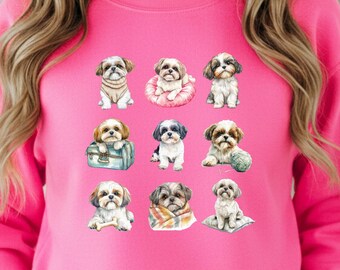 Adorable Shih Tzus sweatshirt | Shih Tzu Lover Crewneck