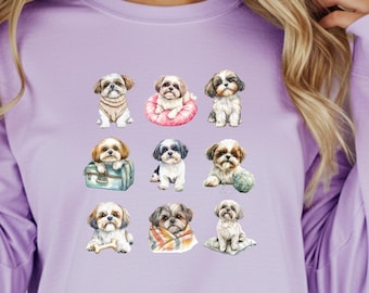 Adorable Shih Tzus Long Sleeve Shirt Shih Tzu lover tee