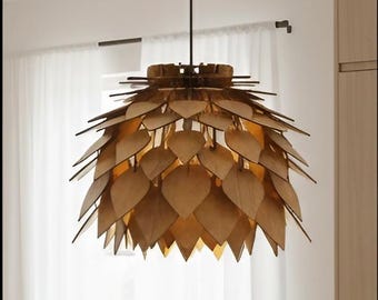 Wooden Pendant Light  | Ceiling Lamp | modern wood Chandelier |kitchen island light
