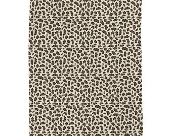 Manta de felpa de terciopelo con estampado de leopardo tostado / Manta con estampado animal