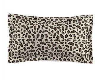Funda de almohada con estampado de leopardo / Funda de microfibra con estampado animal