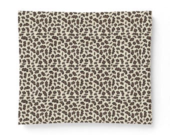 Edredón con estampado de leopardo neutro / Ropa de cama con estampado animal, decoración bohemia