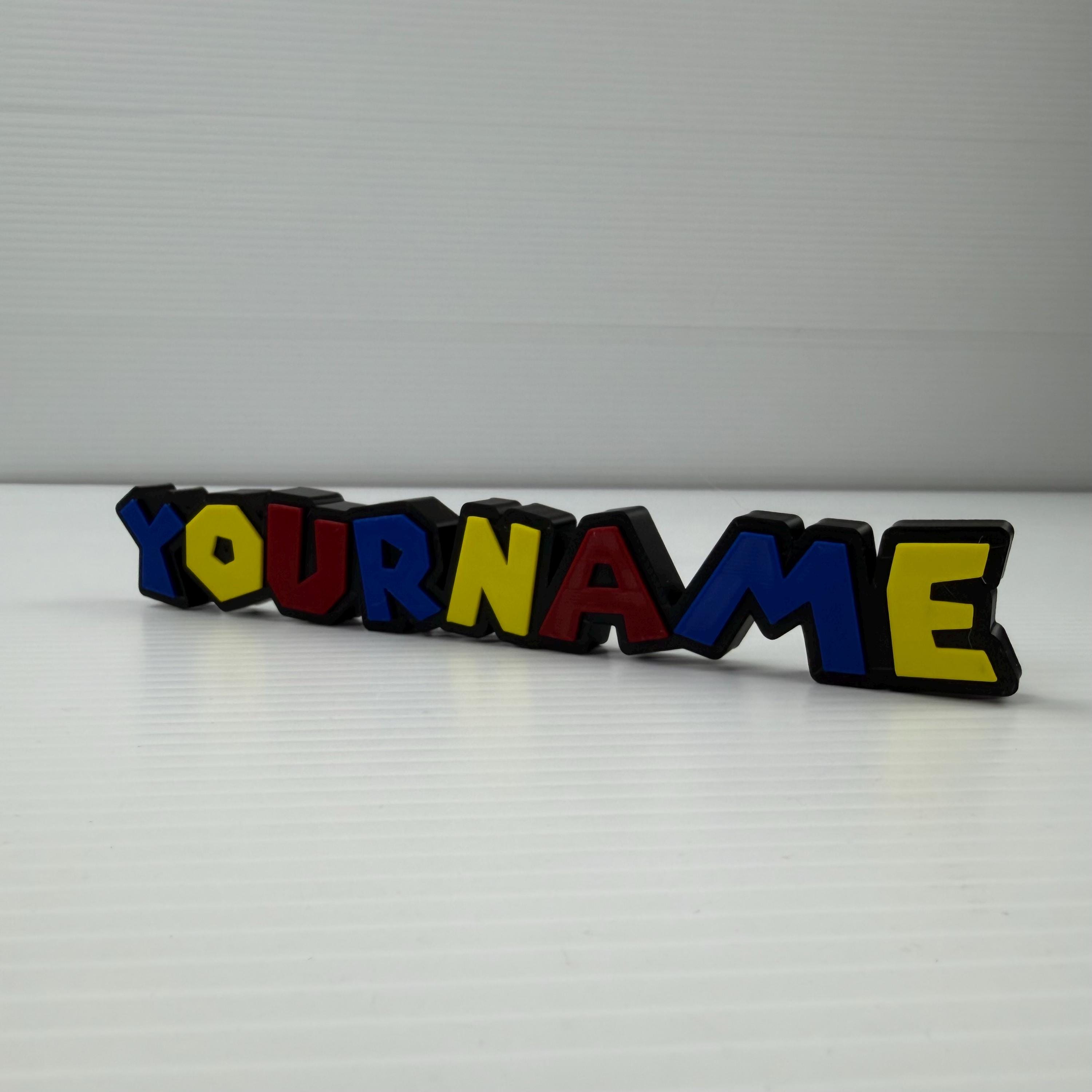 Fun Nameplate Examples Custom Colorful Style 3D Nameplate – Kids Fun Color Personalized Name ...
