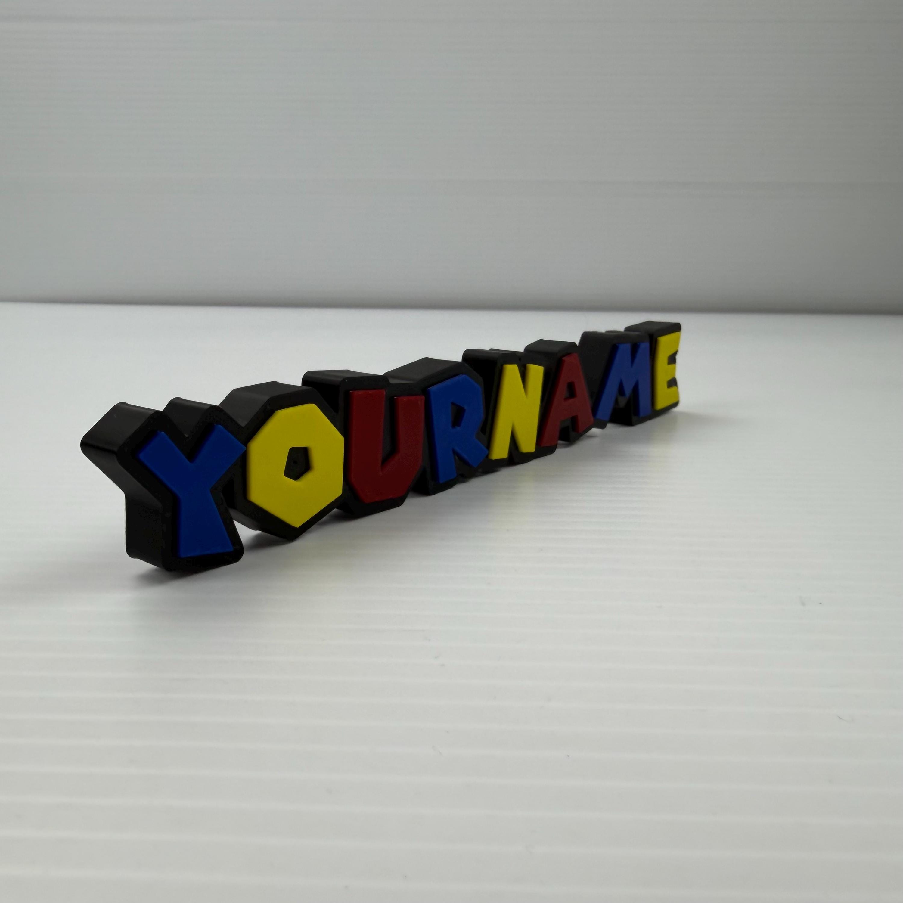 Fun Nameplate Examples Custom Colorful Style 3D Nameplate – Kids Fun Color Personalized Name ...