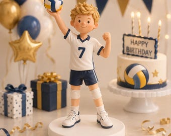 Custom Volleyball Bobblehead, Senior Night Gift for Daughter, Female Athlete Statue, Team Captain Award, High School Graduation Present