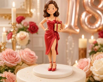 Custom 18th Birthday Clay Figurine, Personalized Birthday Cake Topper, Handmade Bobblehead Gift for Teen Girl or Boy, Unique 18th Gift