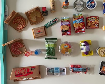 Fill the Fridge with Mini Food & Magnets | Fill Your Own Fridge | Unassembled Miniature Set