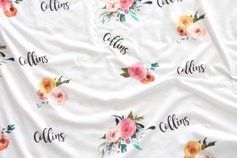 Customized Name Blanket Lightweight Swaddle blanket newborn Etsy