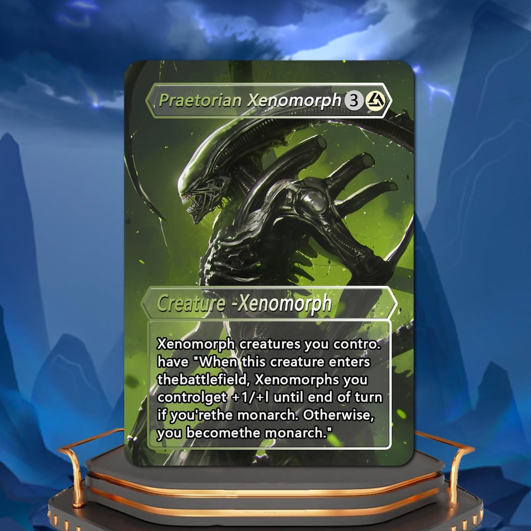 Durable Praetorian Xenomorph Game Card Proxy - Fits Alien Tribal ...