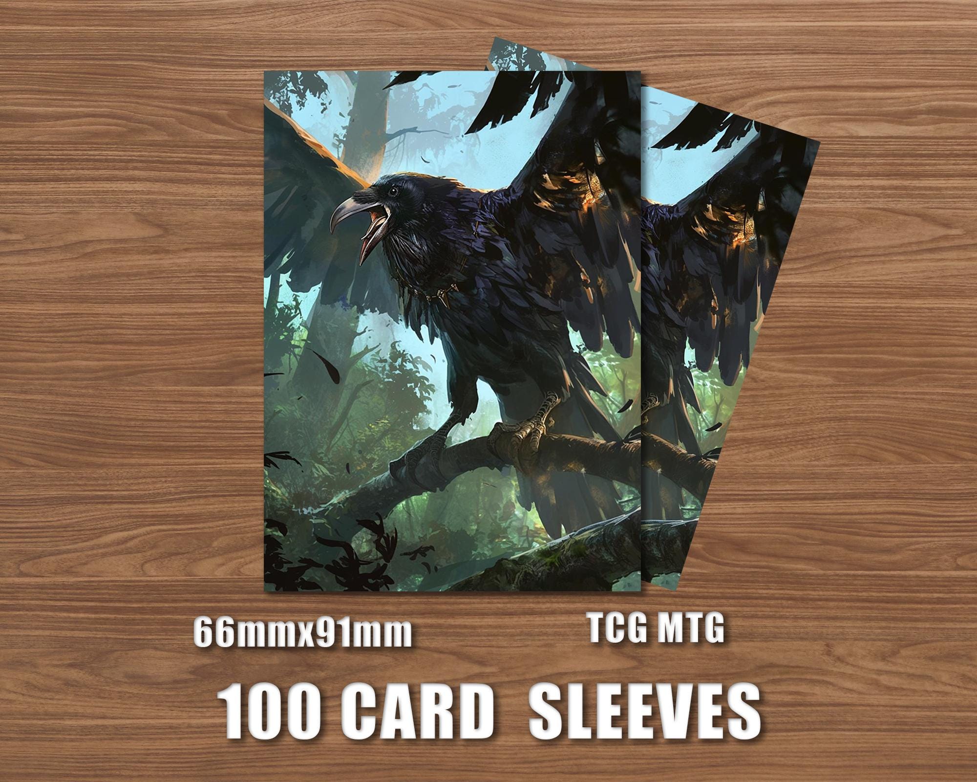 raven card sleeves Eschaton themed deck DNA Cards