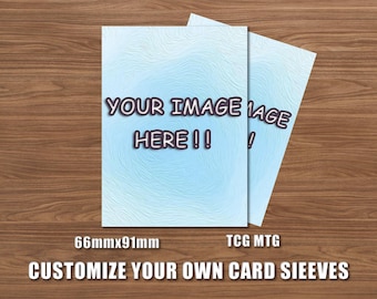 Fundas personalizadas para cartas TCG, protectores de cartas con fotos personalizadas, fundas mate para cartas coleccionables MTG, Pokémon y YuGiOh, regalo para gamers