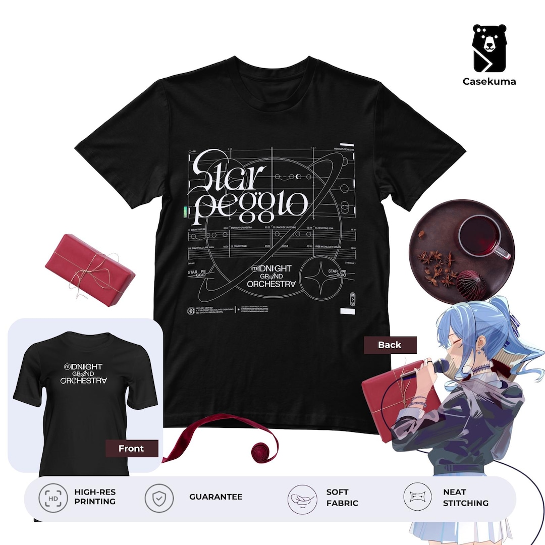 Starpeggio Graphic Tee | Midnight Grand Orchestra Shirt | Suisei