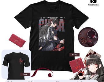 Fan Art Anime T-Shirt Casekuma | Wuthering Waves Havoc Resonator Tee | Scissor Blade Merch Student Uniform Wuwa Gift - Inspired by Chisa