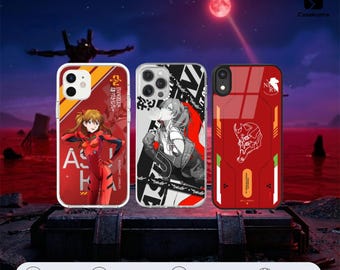 Carcasa de piloto de anime mecha / Unidad EVA roja 02 / Funda para teléfono con merchandising de Tsundere Waifu - Inspirada en Asuka Eva