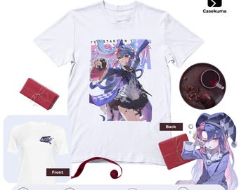 Fan Art Anime T-Shirt Casekuma | Wuthering Waves Game Tee | Scissor Blade Merch Stage in the Box Wuwa Gift - Inspired by Roccia