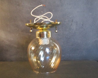 Luminárias de teto de vidro dourado vintage