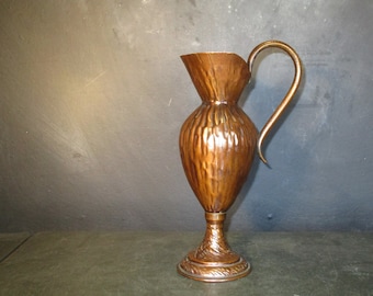 Vintage Kupfer Krug Vase-Repousse Kupfer
