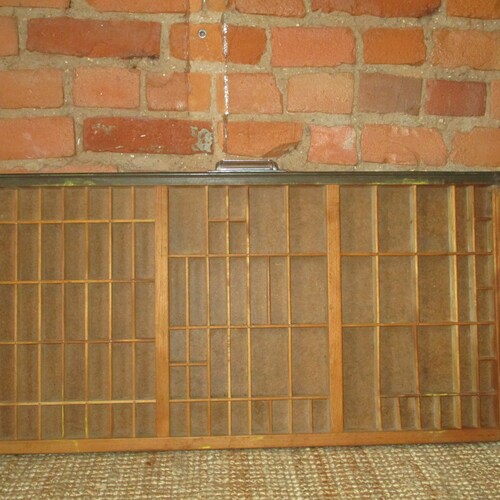 Large Vintage Printers Tray-Letter Press Drawer-Curio shops Display-Shadowbox