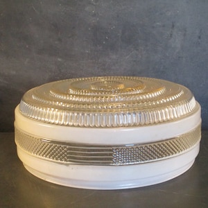 Vintage Glass Bullseye Globe Shade-Fixture Shade-Ceiling Light Shade-9.75&quot; Fitter