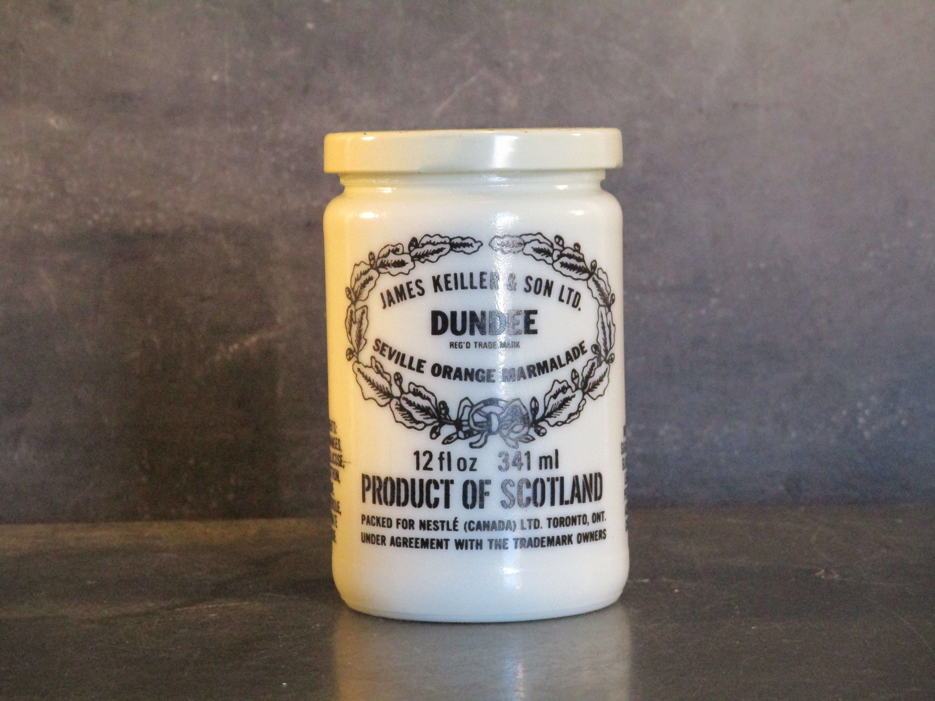 James Keiller & Son Glass Marmalade Jar,product of Scotland,french