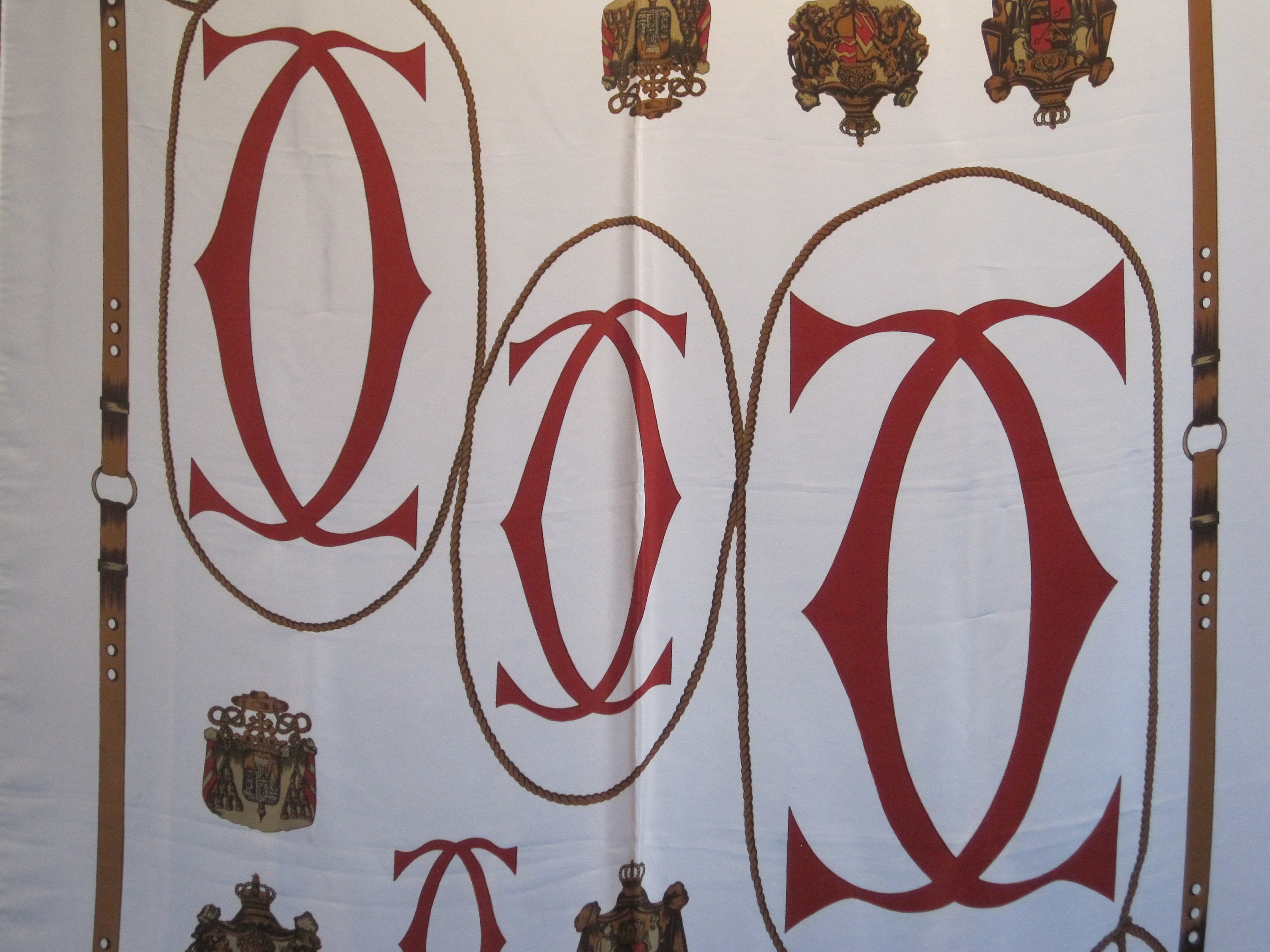 Cartier 「Globe and Ship Silk Scarf」 Globe and Ship Silk Scarf | Rewind Vintage Affairs