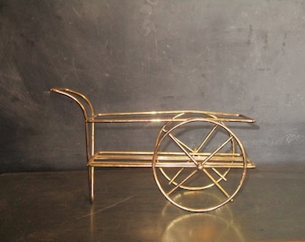 Vintage Brass Plant Stand - Plant Pot Holder - Cart