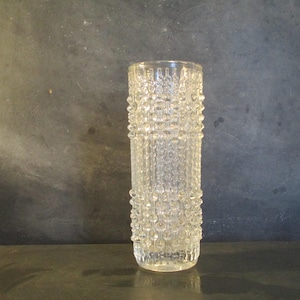 Pressed Glass Vase - Sklo Union Hermanova Hut Candlewax Vase
