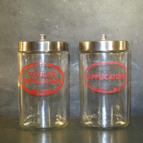 Vintage Merco Medical Supply Glass Jar - Apothecary Jars