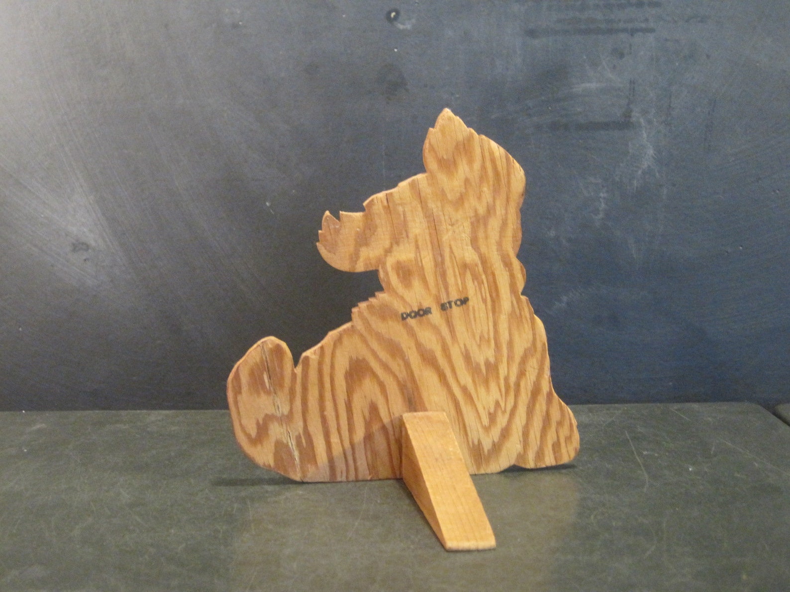 Vintage Wooden Door StopDog Door StopHandmade Door Stop Etsy