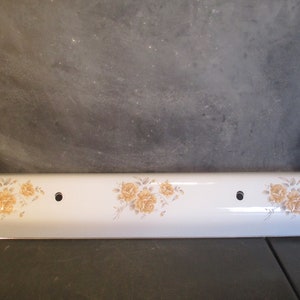 Vintage Bathroom Wall Light Fixture Shade-Rectangle-U Channel-Floral
