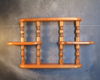 Large Vintage Wooden Curio Shelf - Knick Knack Shelf