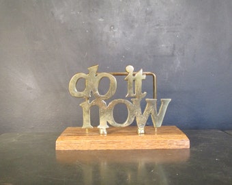 Vintage Brass Letter Holder-File Holder-Do It Now